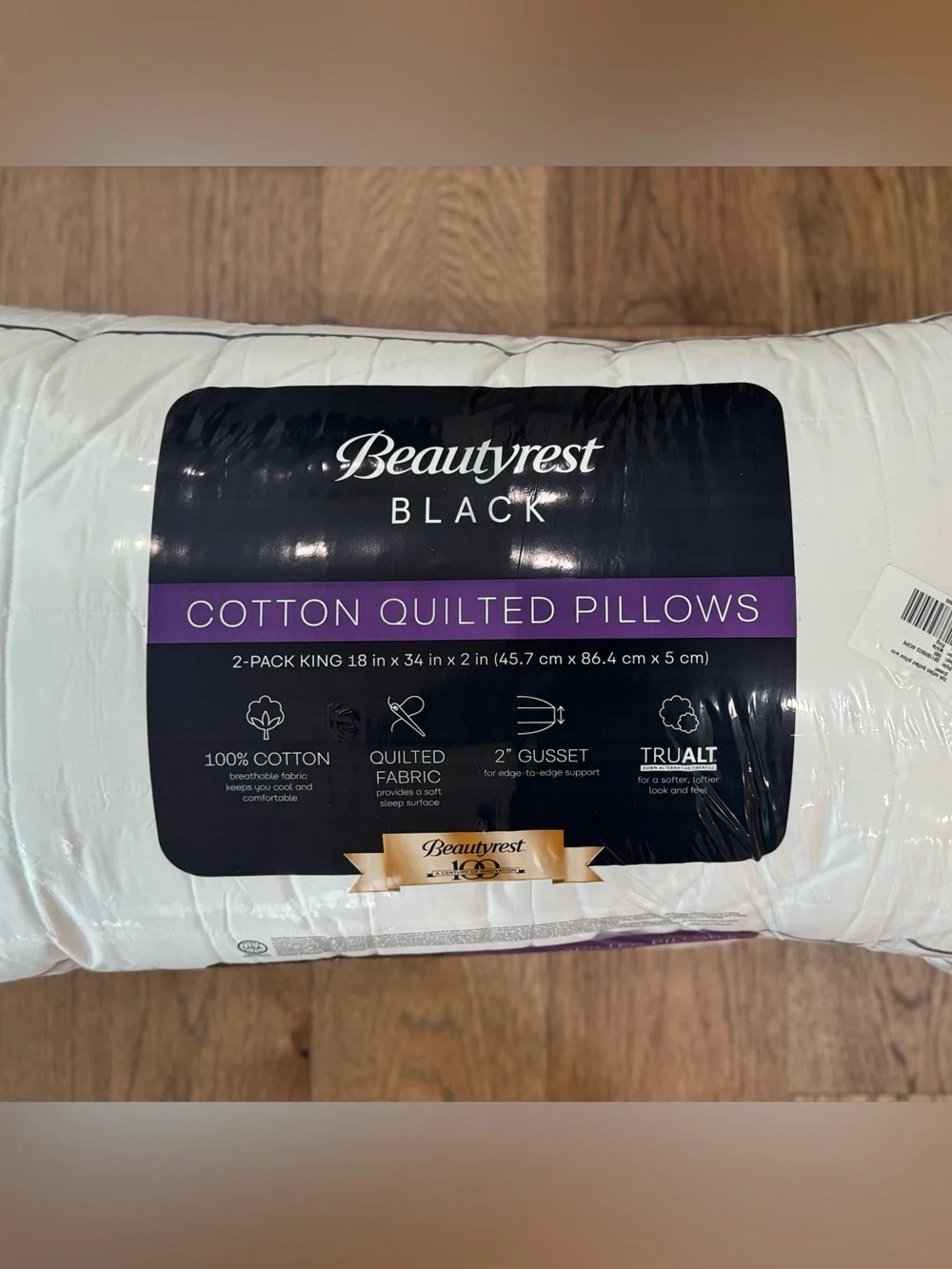 BEAUTYREST BLACK 2pk Luxurious Cooling Down Alternative Pillows